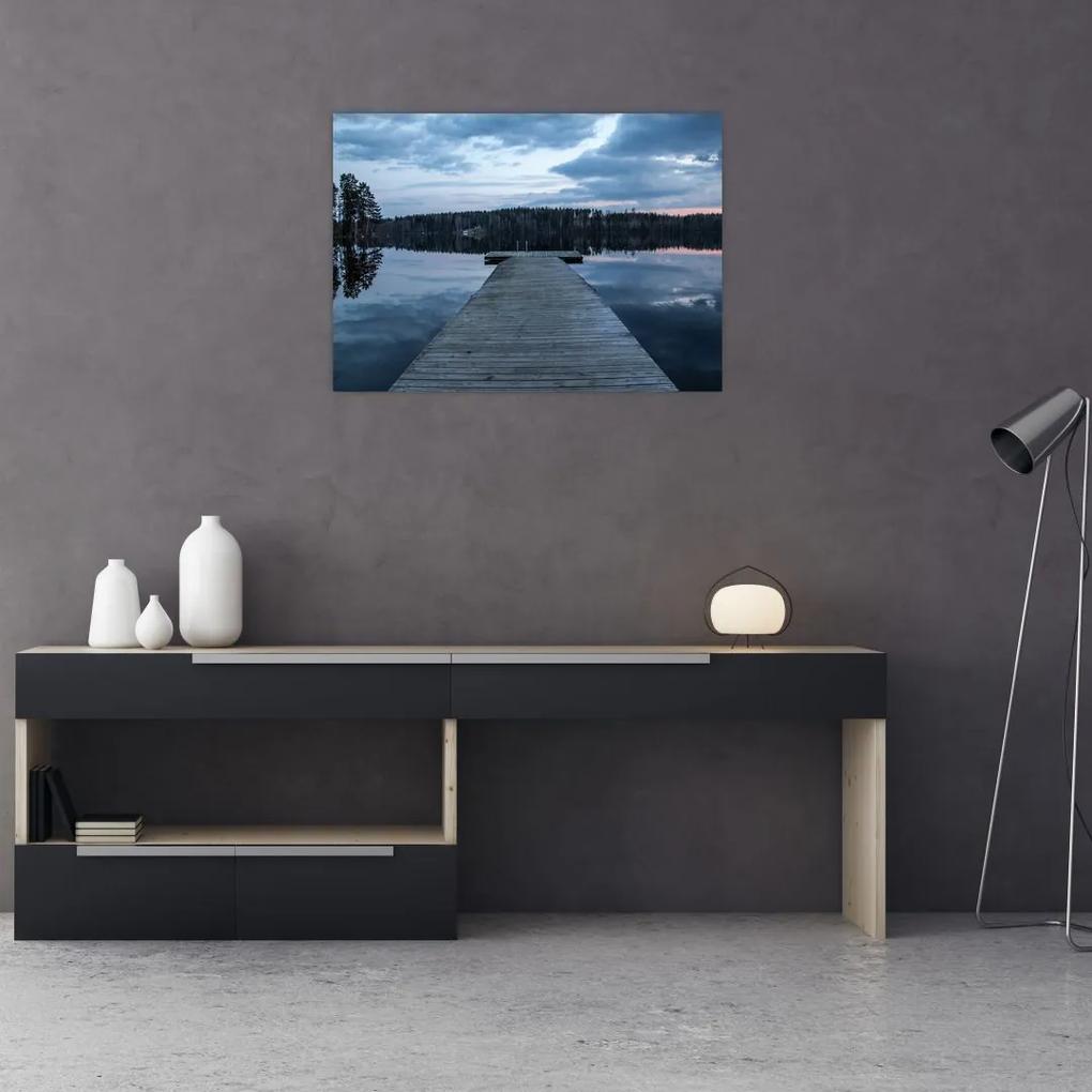 Obraz - Mólo na jazere (70x50 cm)