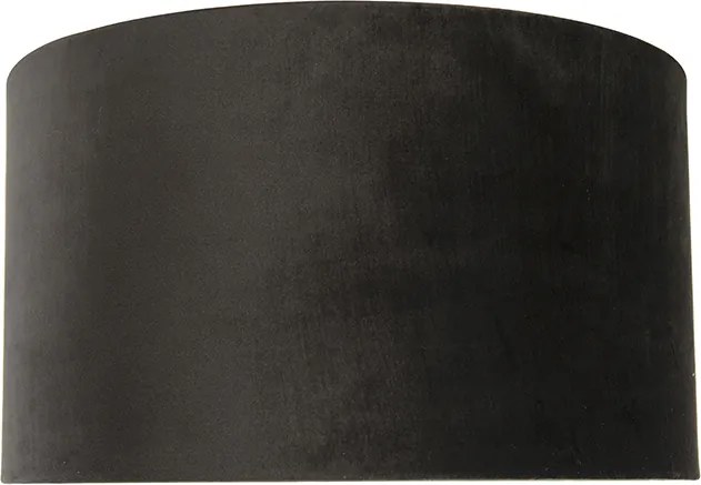 Zamatové tienidlo čierne 35/35/20 so zlatým interiérom