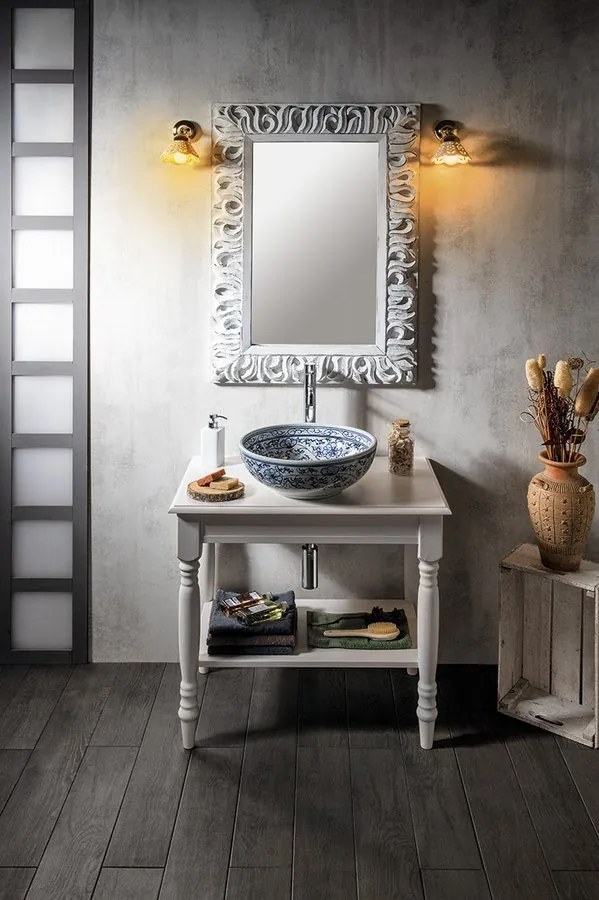 Sapho Sapho, CIMBURA umývadlový stolík 80x50x75cm, starobiela, CIM850