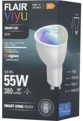 LED žiarovka Flair ViYu GU10 / 5,5 W ( 55 W ) 380 lm 1800-6500 K biela -kompatibilná so SMART HOME by hornbach