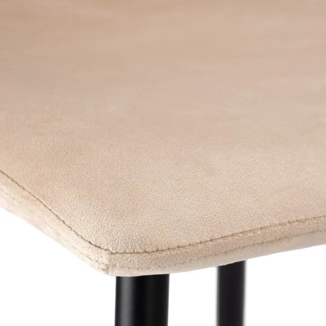 Jedálenská stolička DEXTER zamatová, béžová
