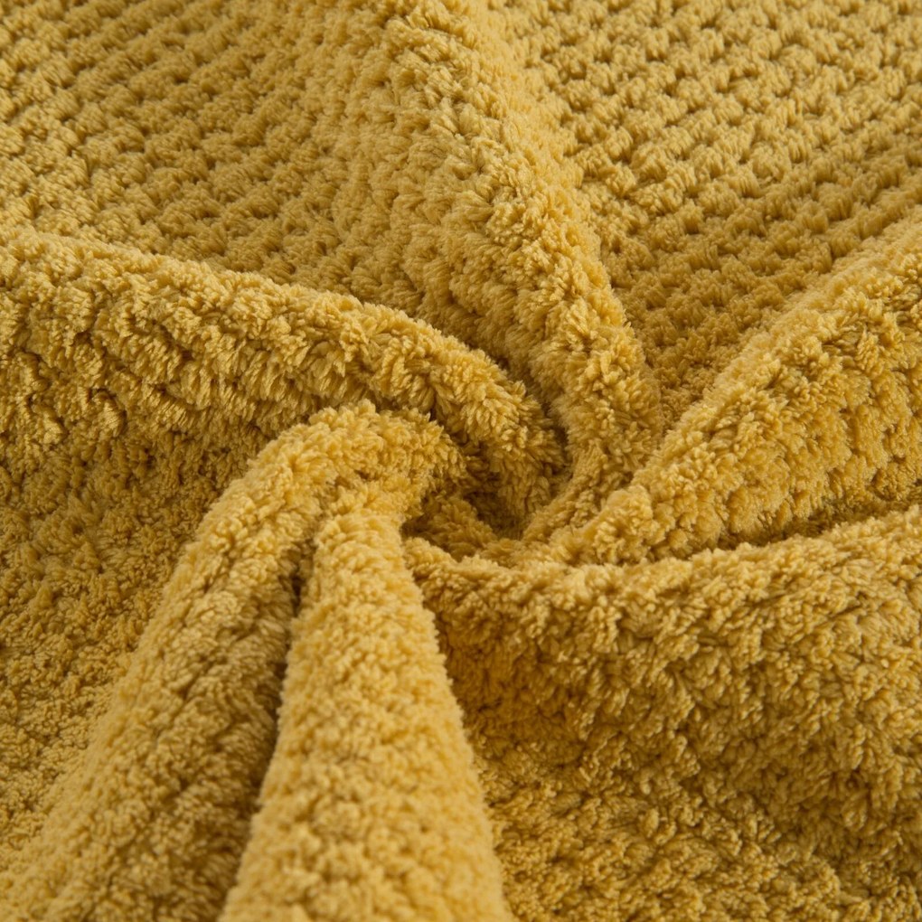 RÝCHLOSCHNÚCI UTERÁK Z MIKROVLÁKNA ZOE1 70X140 CM HORČICOVÁ