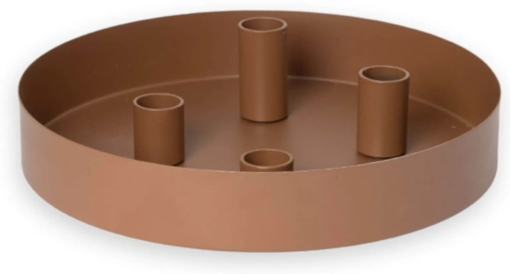 Storefactory Magnetický adventný svietnik Sund Brown Round