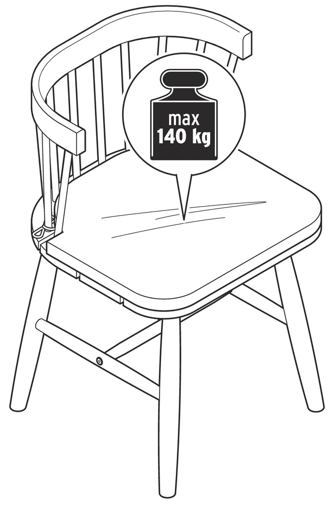 Obedová stolička s výstelkou