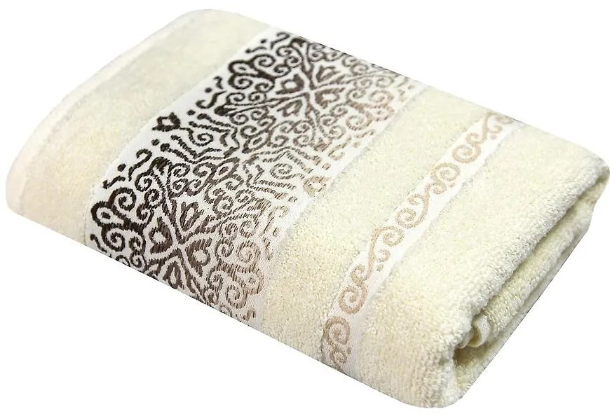 Uterák Arabesca 70x140 ekru (500GSM)