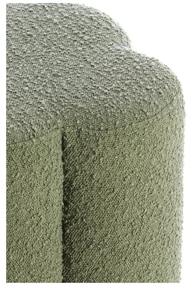 Zelený taburet z textílie buklé Nalani – Light &amp; Living