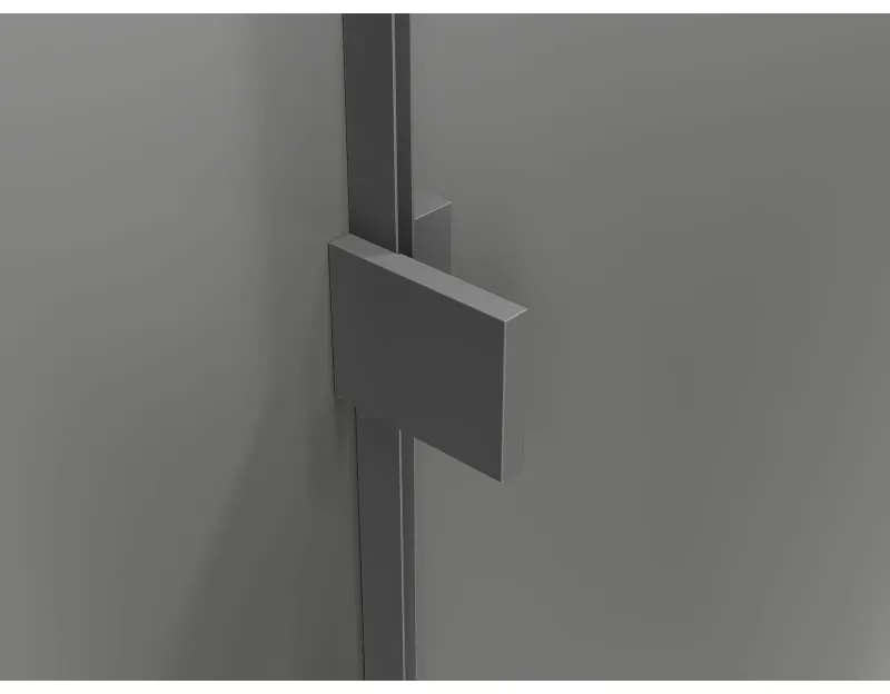 Mexen Lunar-B, výklopný sprchový kút ľavý 100 x 90 cm, 8mm číre sklo, grafitový profil, 832-100-090-95-00-L