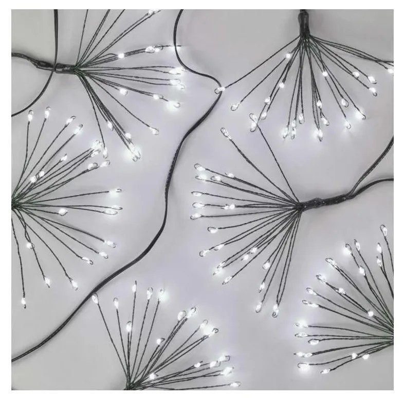 LED Vianočná reťaz 150xLED/5,35m studená biela