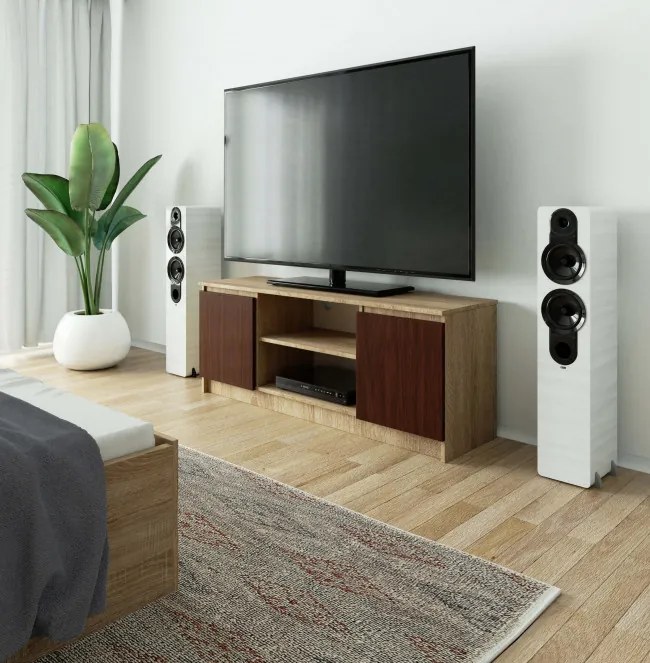 Stolík pod TV RTV 140 2D 1P sonoma / wenge