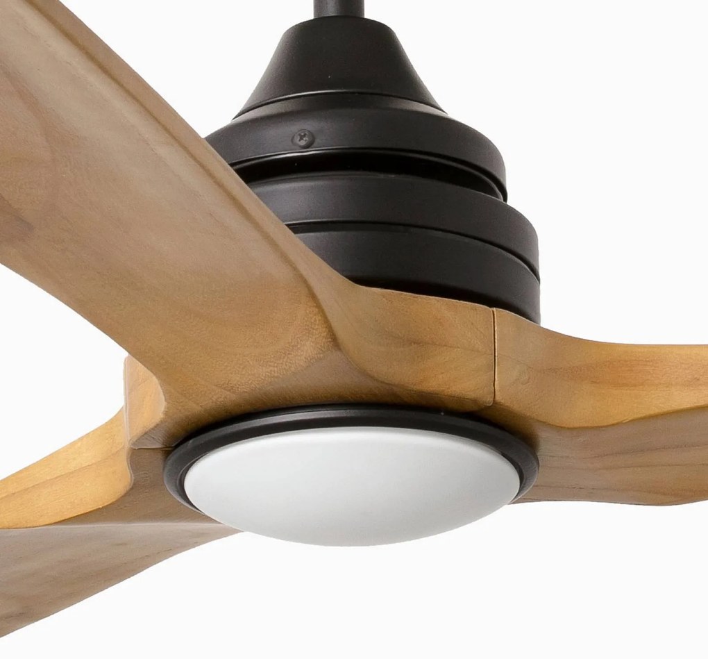 Ventilátor Alo L LED svietidlo čierna/drevo