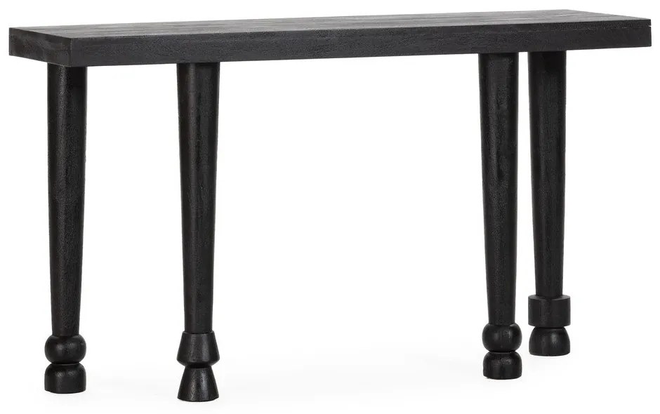 Čierny konzolový stolík z mangového dreva 40x130 cm Inaya – MOME