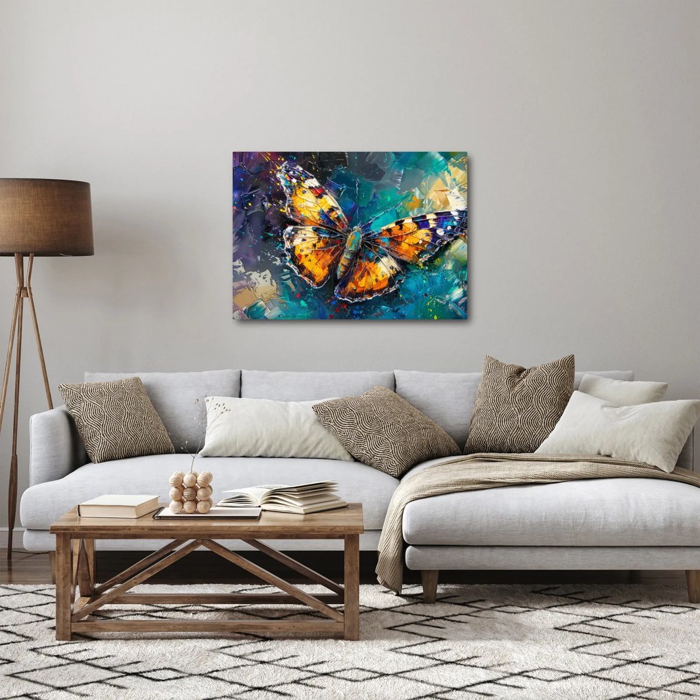 Obraz - Motýľ, olejomaľba (70x50 cm)
