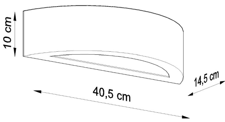 ATENA Nástenné keramické svetlo, šedá SL.0873 - Sollux