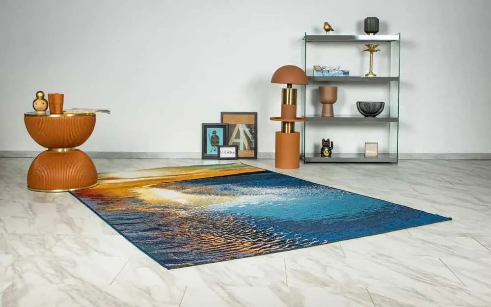Lalee Kusový koberec Summer 302 Blue Rozmer koberca: 200 x 290 cm