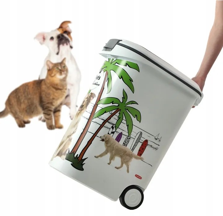 Kontajner a úložný box na granule pre psov, XXL 54 l/20 kg
