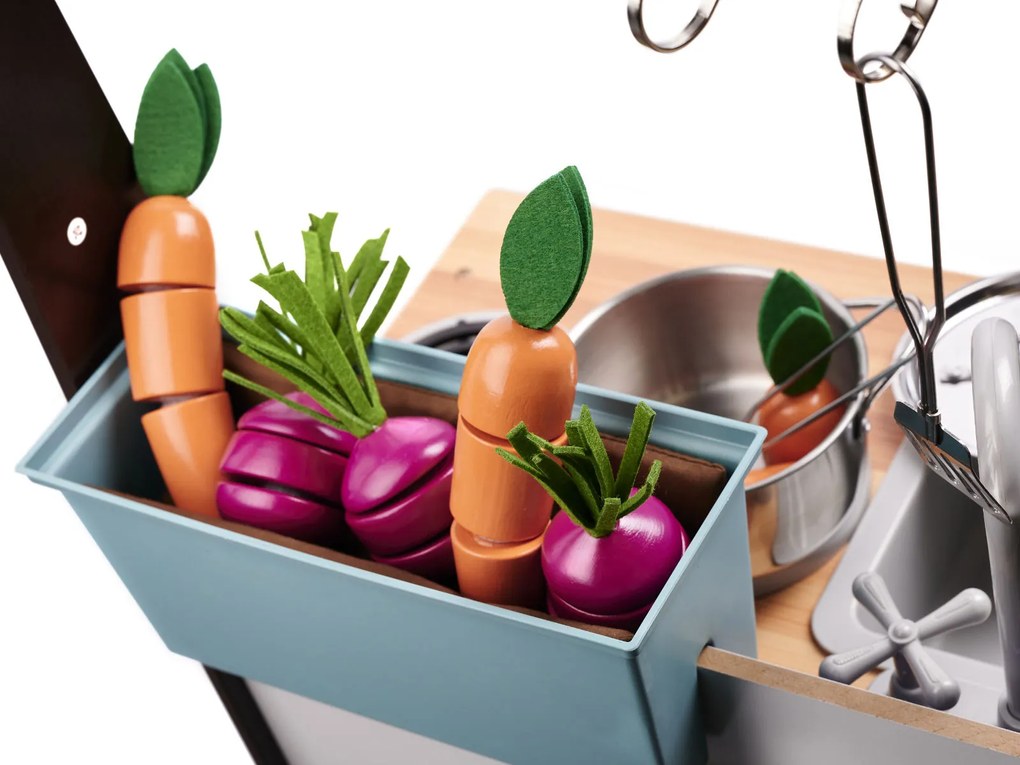 KIK Detská drevená kuchynka MDF s príslušenstvom LOFT XXL 96cm