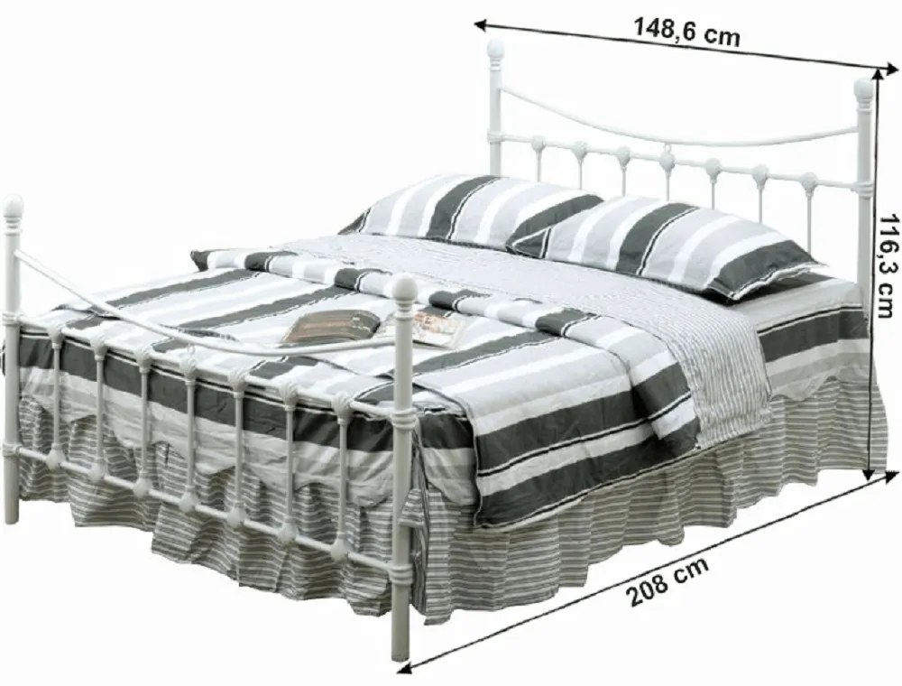 Manželská posteľ 140 cm Nivien (s roštom). Vlastná spoľahlivá doprava až k Vám domov. 809388