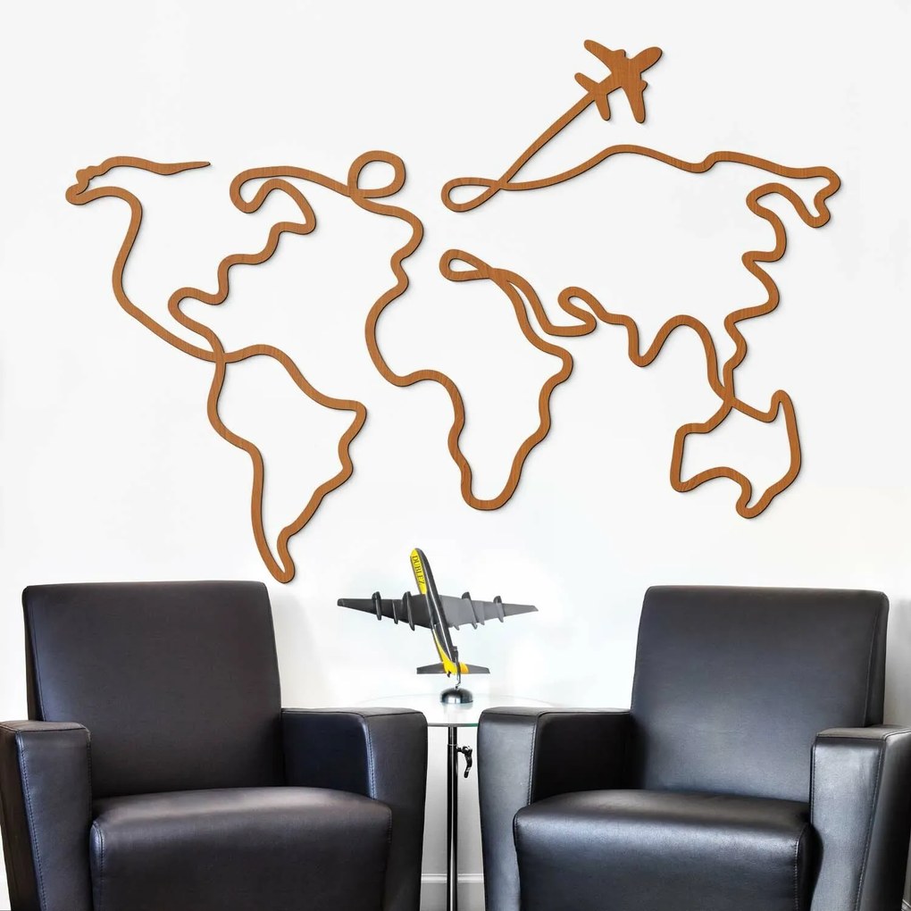 DUBLEZ | Minimalistická mapa sveta na stenu