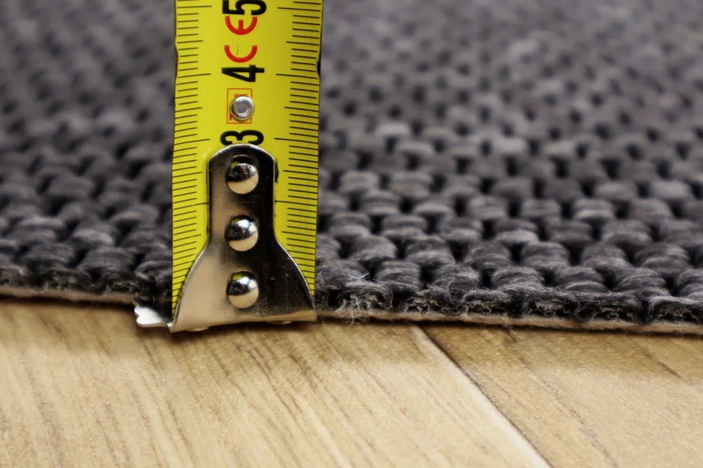 Timzo, Metrážny koberec Nature antracit - neúčtujeme odrezky z role, na mieru, šíře 1,33m,1m,2m,3m,4m,5m,na mieru, neúčtujeme odrezky, šedá, filc, chodba / predsieň