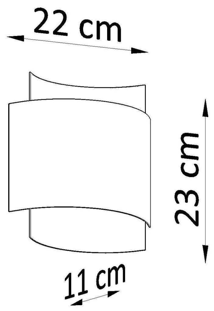 Nástenné svietidlo Impact, 1x biele kovové tienidlo