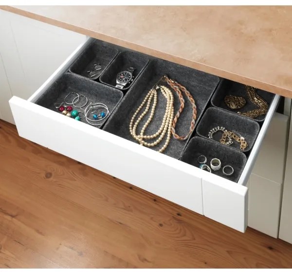 WENKO 64502100 - Organizér do zásuvky FELT 28,5x20 cm sivý