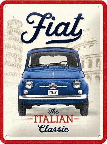 Plechová ceduľa Fiat - Italian Classic, (15 x 20 cm)