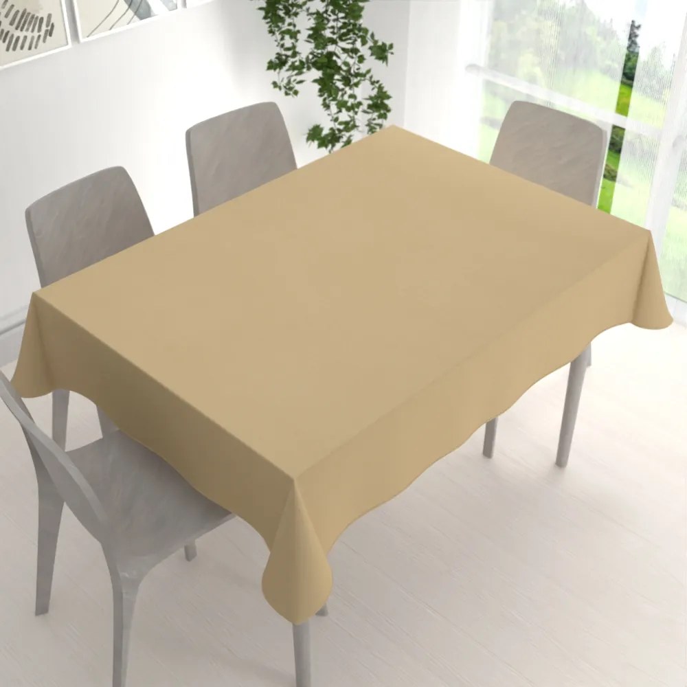 Biante Veľký dekoračný obdĺžnikový obrus BKU-107 Pieskovo béžový 220x260 cm