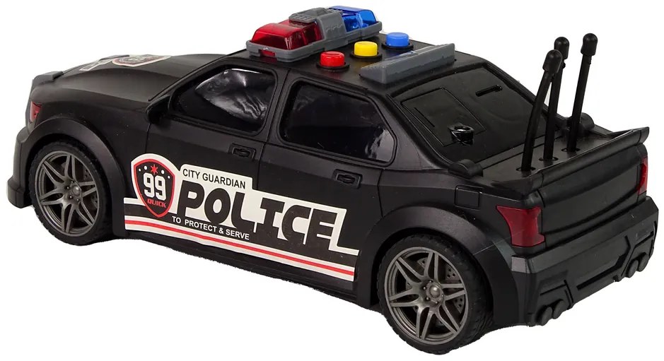 LEAN TOYS Policajné športové auto 1:16 - čierna