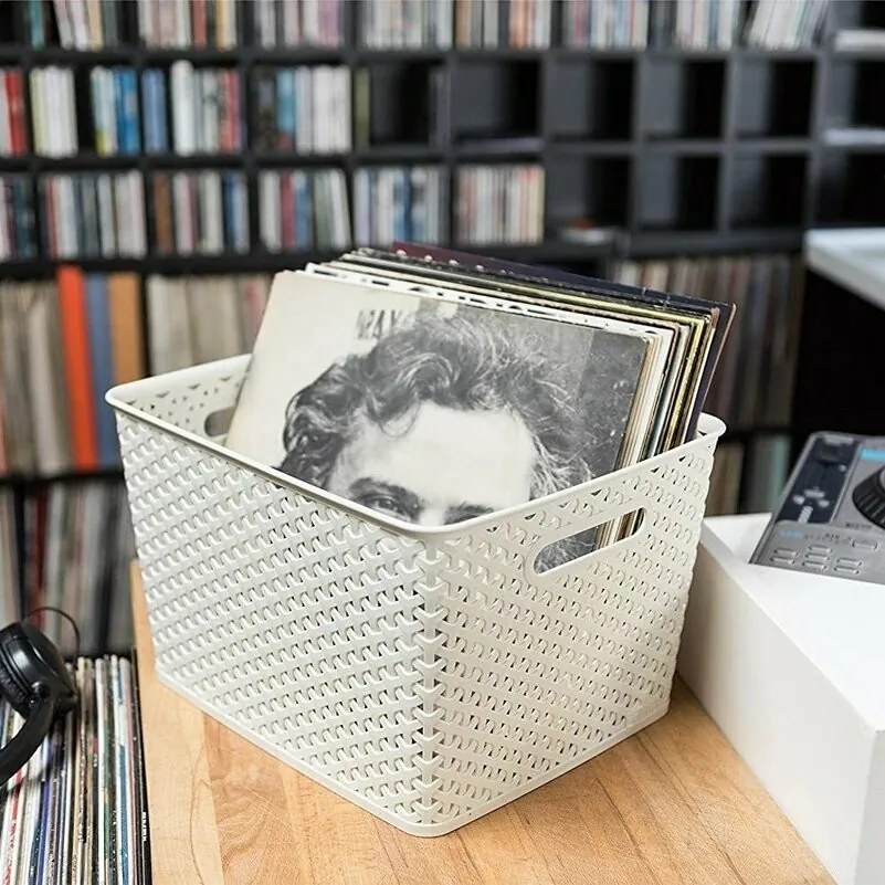 Úložný box RATTAN 'Y' STYLE - L krémový, Curver