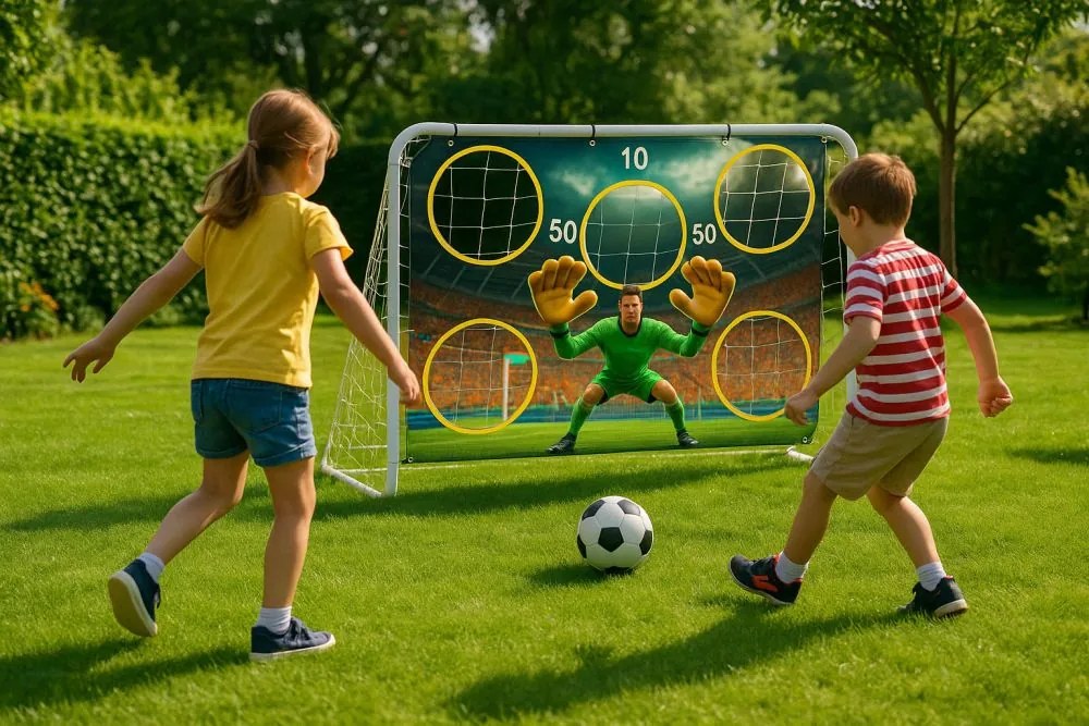 Futbalová bránka so stenou 180x61x122 cm