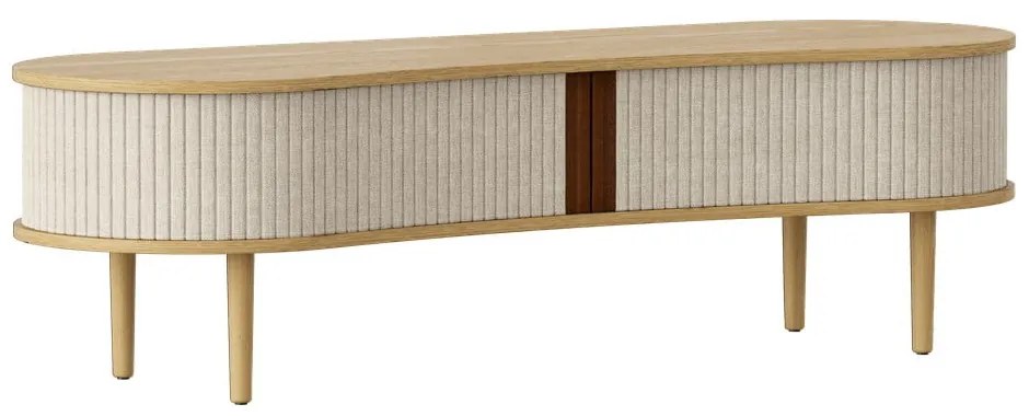 TV stolík v dekore duba v béžovo-prírodnej farbe 140x40 cm Audacious – UMAGE