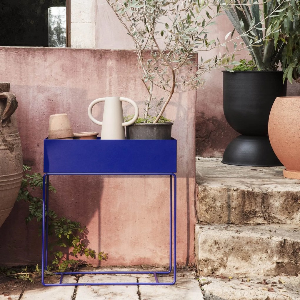 Ferm Living Stojan na kvetiny Plant box Bright Blue