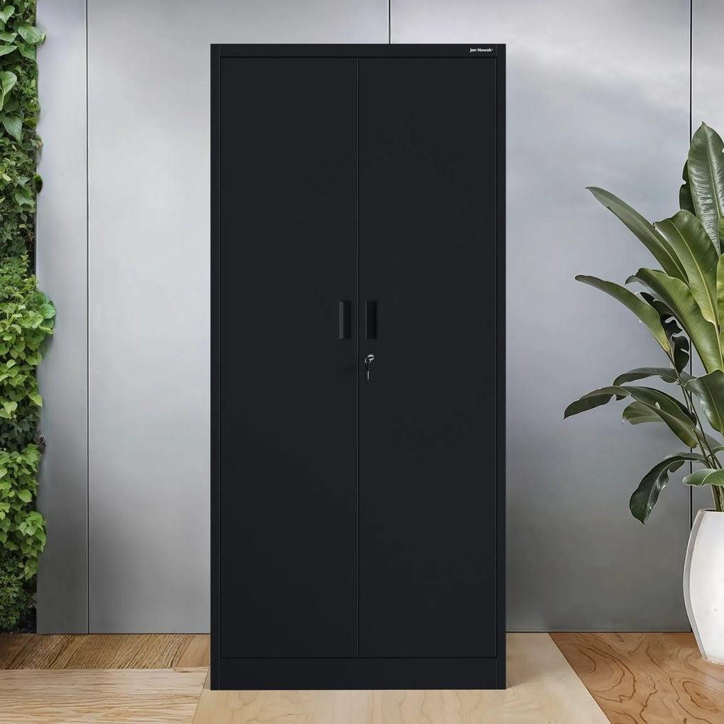 Čierna kovová skriňa JAN Compact 1750 x 800 x 400 mm