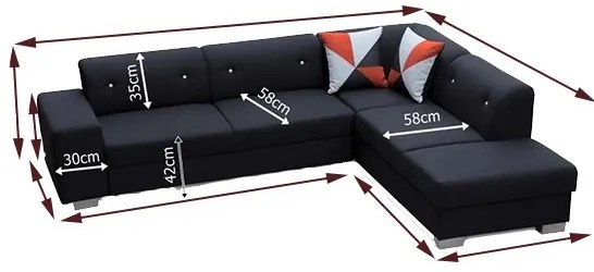 Rohová sedačka Dia (svetlohnedá) (P). Akcia -20%. Vlastná spoľahlivá doprava až k Vám domov. 1031376