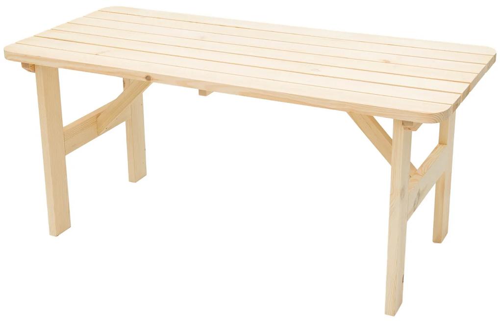 Masívny drevený záhradný stôl z borovice drevo 32 mm