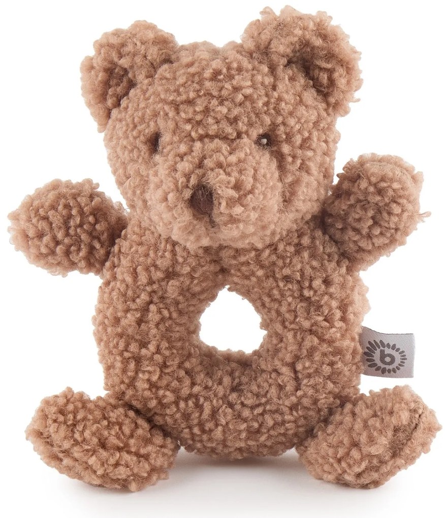 Bieco - Textilná hrkálka - medvedík Mika