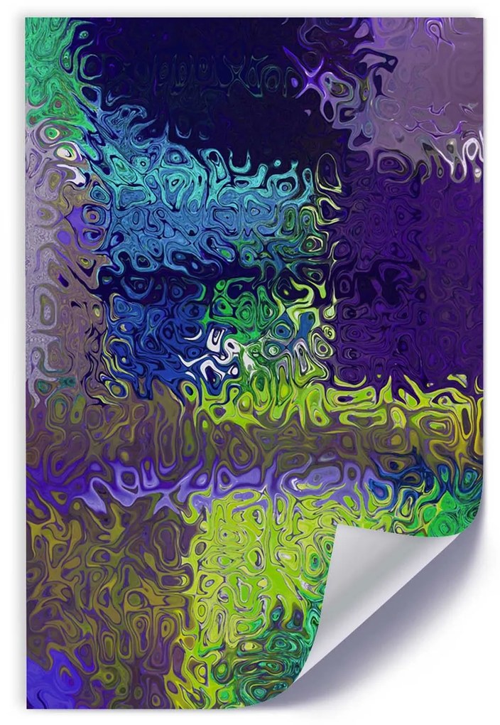 Gario Plagát Fialová abstrakcia Farba rámu: Bez rámu, Rozmery: 70 x 100 cm