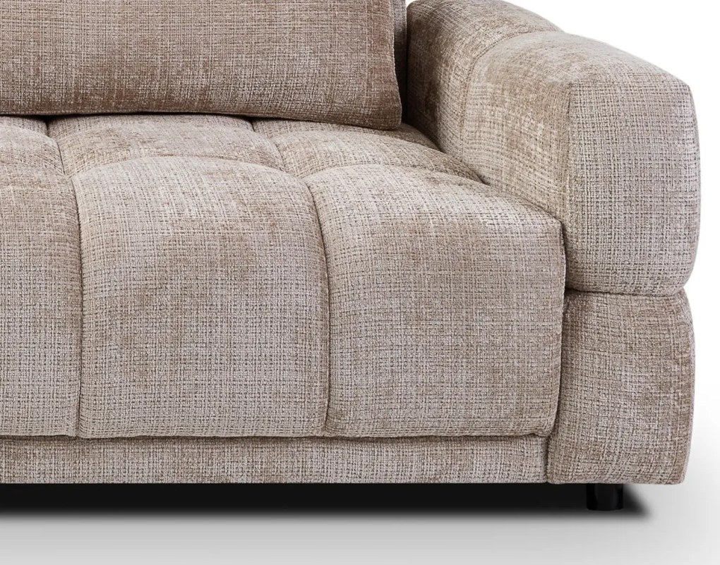 Rozkladacia pohovka Dante, béžová štruktúrovaná tkanina