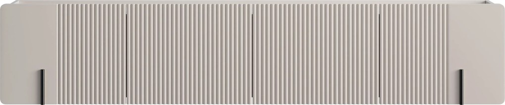 Závesná TV skrinka Malmi 200 cm - kašmírová / čierna