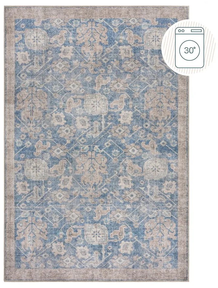 Modrý prateľný koberec 190x290 cm Orelia Global – Flair Rugs