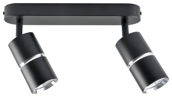 Bodové svietidlo BAMBOO 2xGU10/10W/230V čierna