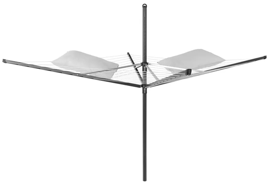 Antracitový vonkajší sušiak na bielizeň 50 m Lift-O-Matic – Brabantia