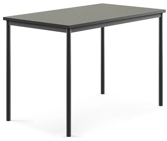 Stôl SONITUS, 1400x800x900 mm, linoleum - tmavošedá, antracit