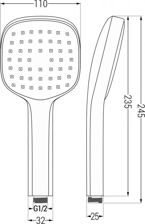 Mexen Uno, podomietkový sprchový set DR33, chrómová, 71435DR33-00