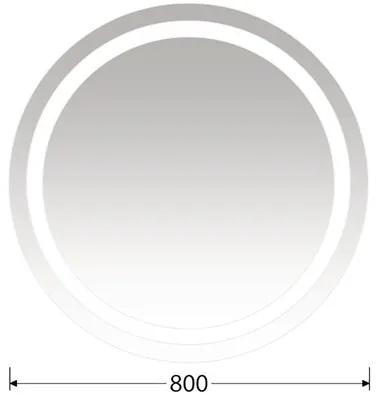 LED zrkadlo do kúpeľne Intedoor Round ⌀ 80 cm RU ZS 80 TF
