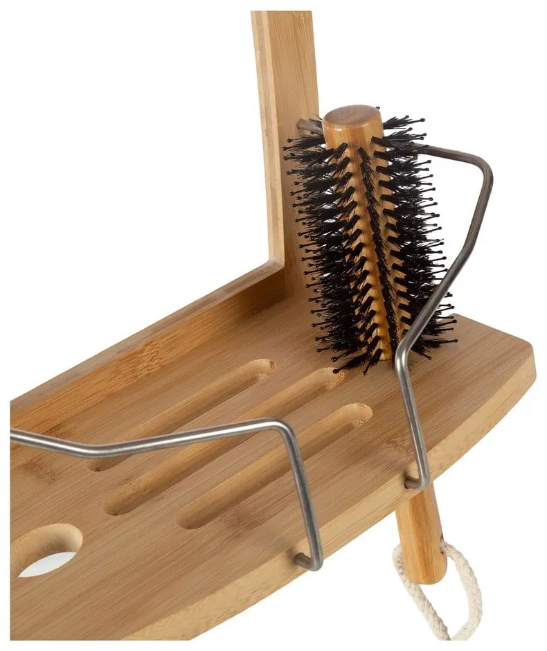 Závesná bambusová kúpeľňová polička v prírodnej farbe – Compactor