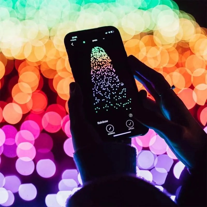 Twinkly lights DUAL chain PRO, biely kábel, 2×125 RGB LED, 2×12,5 m