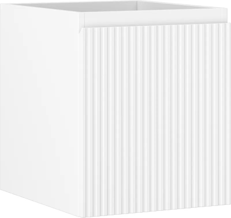 Mexen Rivel, kúpeľňová skrinka 40 cm, 1 zásuvka, drážkovaná, biela matná, 91A20-04047-1-BF01