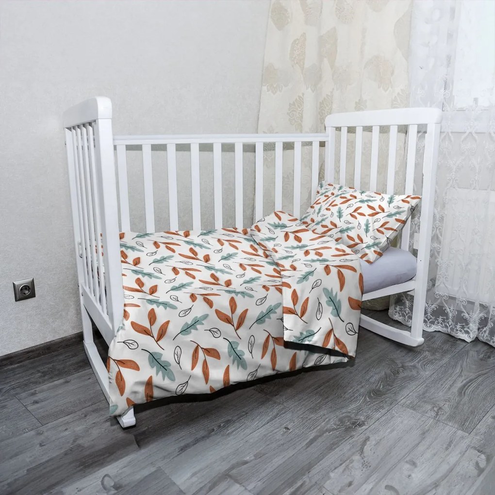 Sablio Mikroplyšové detské obliečky do postieľky Lesná mozaika - 100x135 / 40x60
