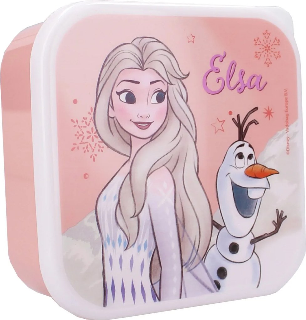 Desiatové boxy Ľadové kráľovstvo - Frozen - motív Elsa a Olaf – súprava 3ks